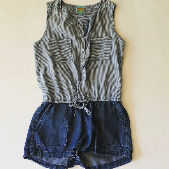 C&C California Pants - C&C California Romper Denim shorts